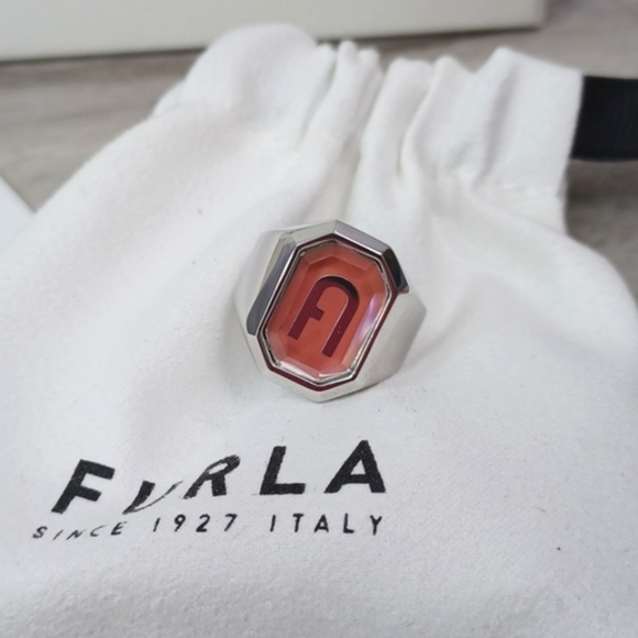 Furla Octagonal Ring Pink Size 7 NIB - Picture 11 of 11